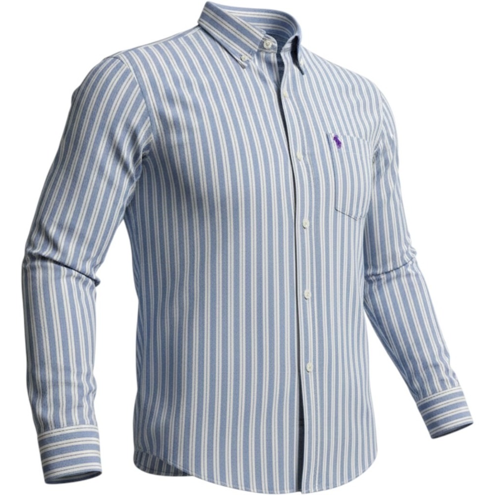 ABERCROMBIE & FITCH Button Up Shirt Mens Large Blue Cotton Y2K Muscle‎